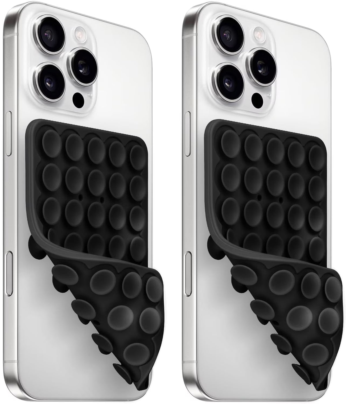 (2 Pack) Silicone Suction Cup Phone Case Mount Double Sided, Sticky Phone Grip with Higher Suction Power for Cell Phone, Hands-Free Phone Accessories for Selfies and Videos, Pink